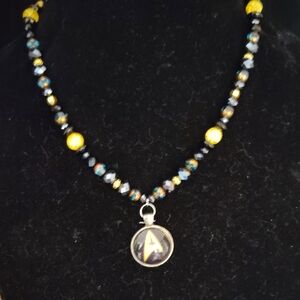 Elegant Black and Gold Beaded Necklace